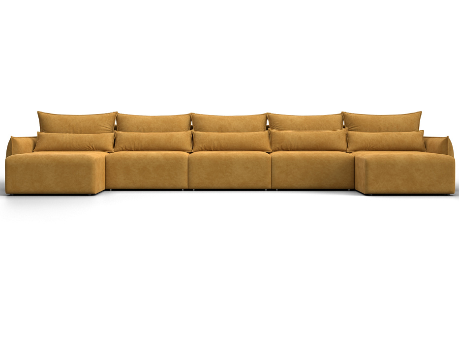 Диван П-образный Лига-051 НПБ МегаЛонг (brut 10 желтый)