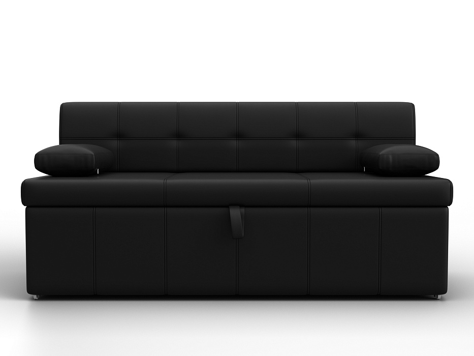 Диван кухонный прямой Лео (черный)