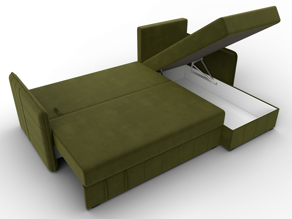 Диван угловой Слим угол универсальный (зеленый)
