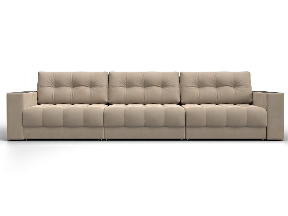 Диван прямой с декором Лига-049 НПБ Лонг (seven 729 бежевый)