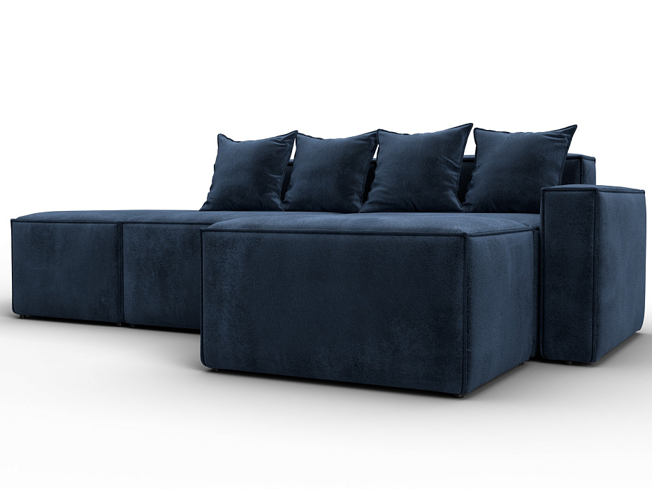 Диван угловой модульный Лига-063 угол правый (tower 13 синий)