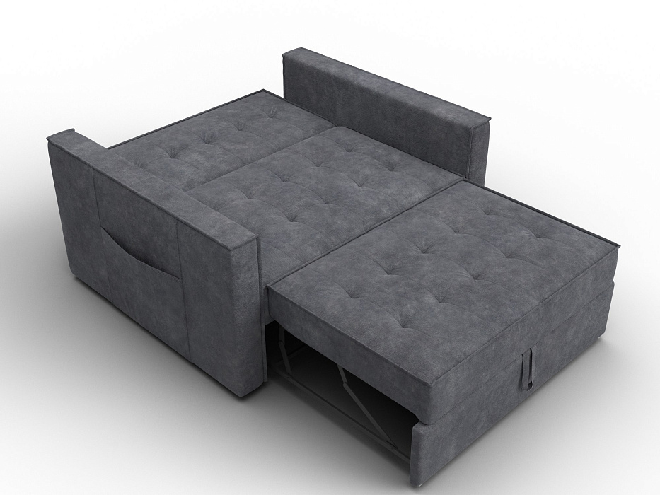 Диван прямой Лига-104 (140) (brut 16 темно-серый)