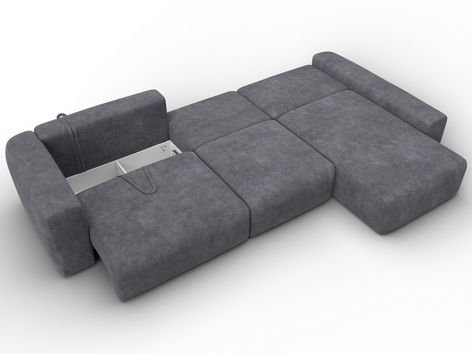 Диван угловой Лига-066 НПБ Лонг угол правый фото в интернет-магазине Лига Диванов