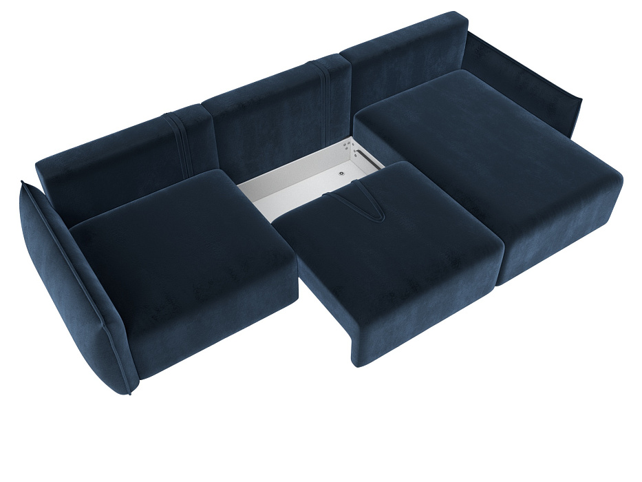 Диван угловой Лига-051 НПБ Лонг угол универсальный (tower 13 синий)