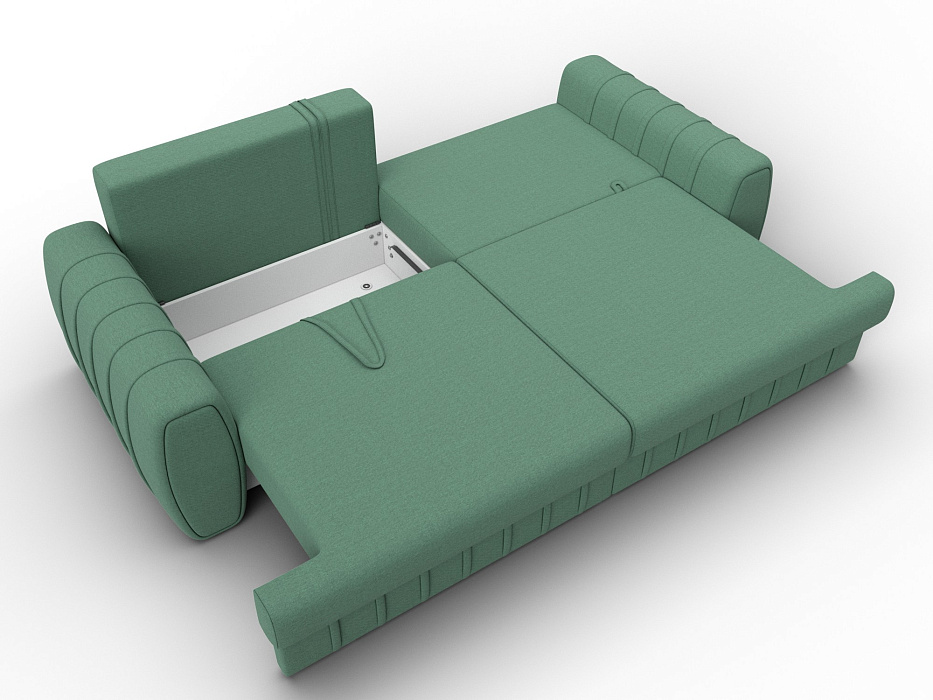 Диван прямой Лига-057 НПБ (амур 11 зеленый)