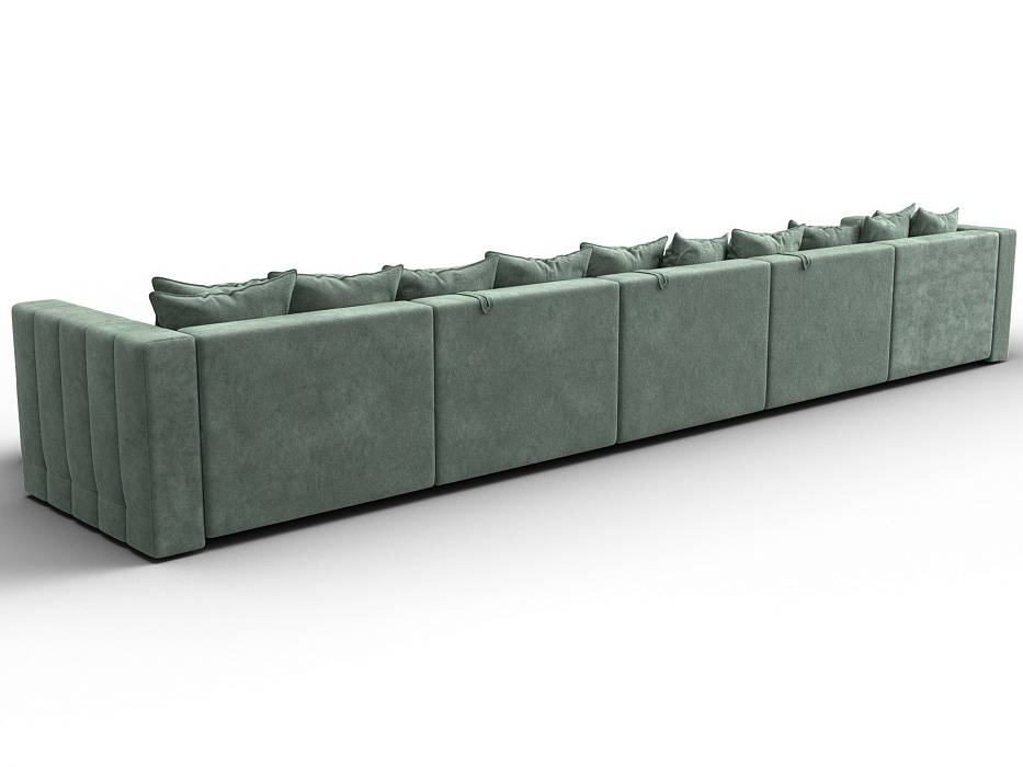 Диван П-образный Лига-052 НПБ МегаЛонг (brut 08 зеленый)