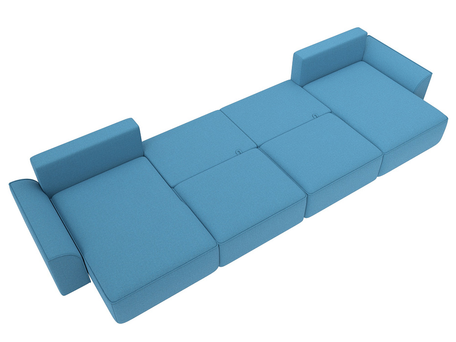 Диван П-образный Лига-048 НПБ лонг (амур 10 голубой) Диван П-образный Лига-048 НПБ лонг (амур 10 голубой)