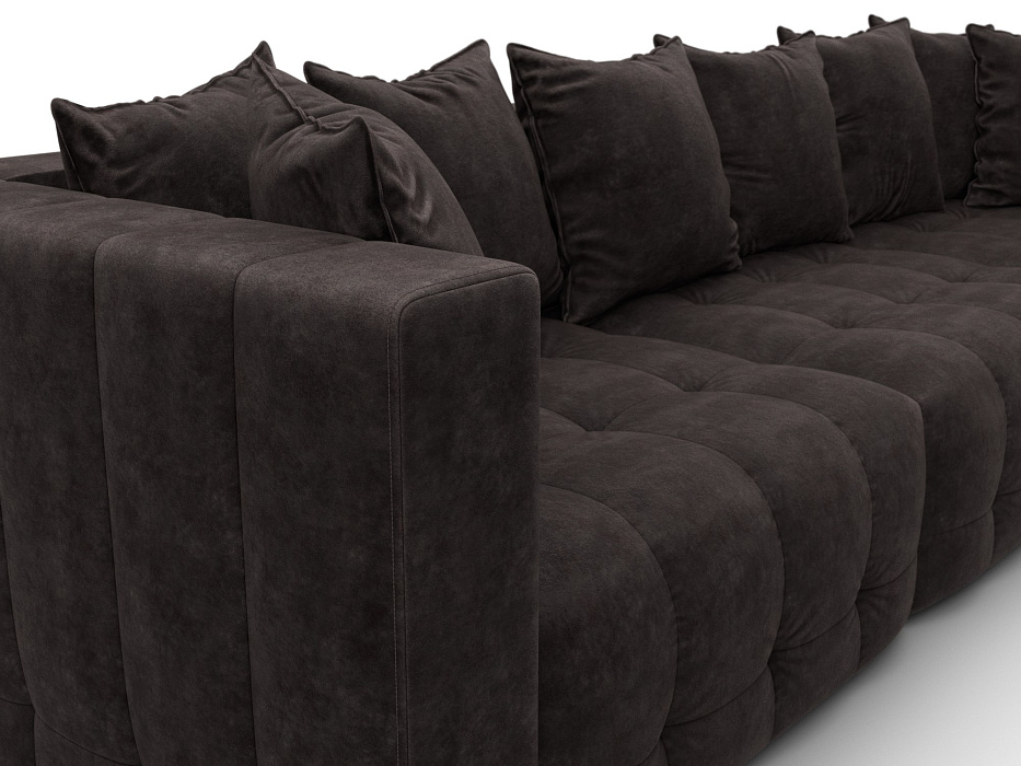 Диван прямой Лига-052 НПБ Лонг (brut 17 коричневый)