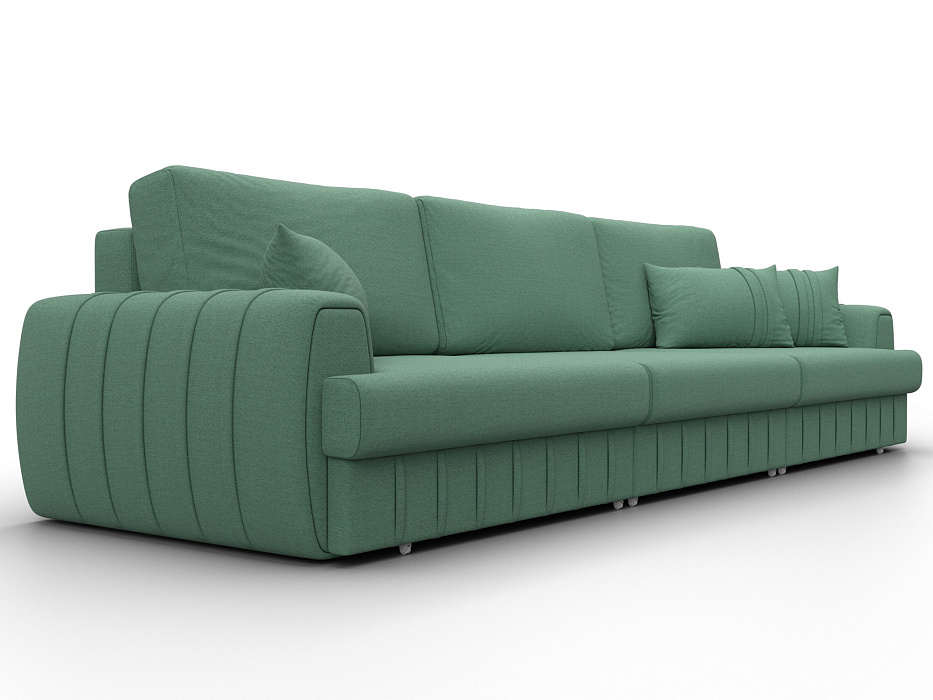 Диван прямой Лига-057 НПБ Лонг (амур 11 зеленый)