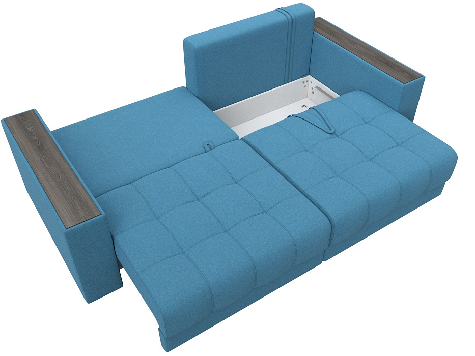 Диван прямой с декором Лига-049 НПБ (амур 10 голубой) Диван прямой с декором Лига-049 НПБ (амур 10 голубой)