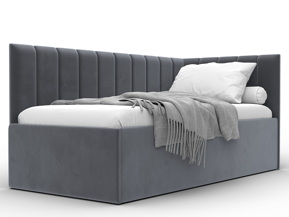 Кровать односпальная Лига-128 (90) (seven 17 серый)