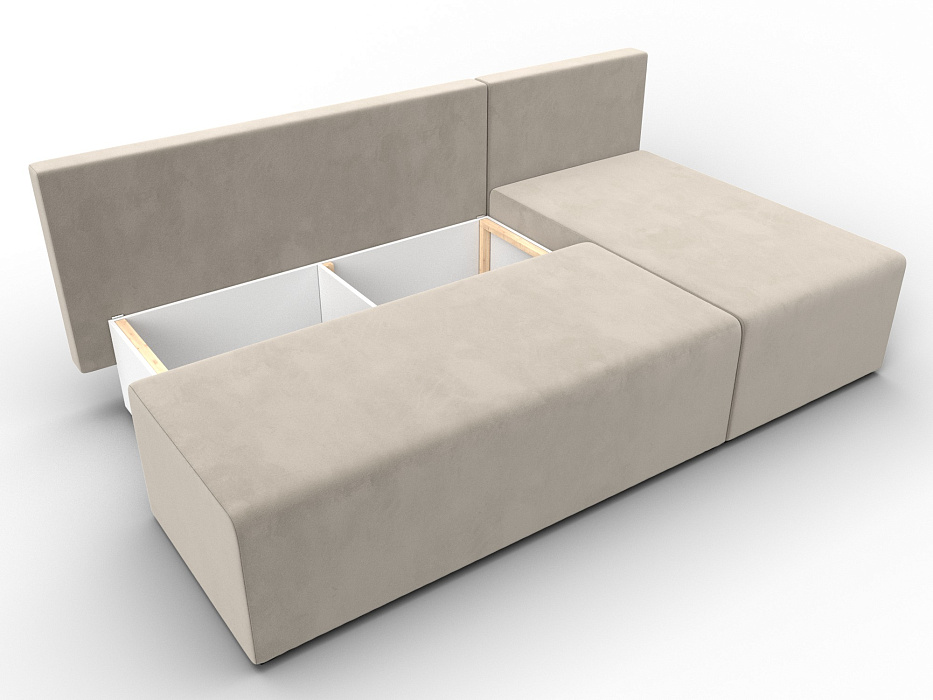 Диван угловой Поло правый угол (бежевый)