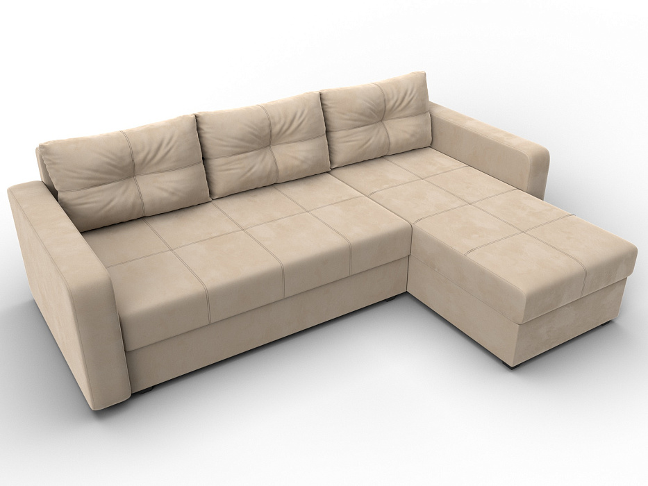 Диван угловой Ливерпуль Лайт правый угол (seven 729 бежевый)