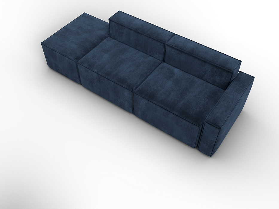 Диван угловой модульный Лига-063 угол правый (tower 13 синий)