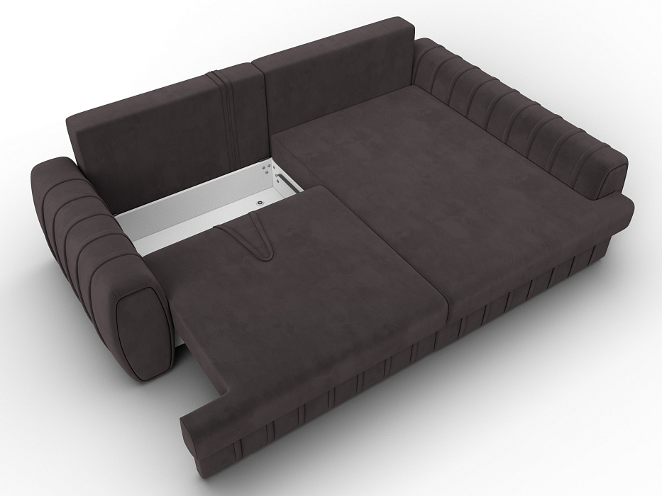 Диван угловой Лига-057 НПБ угол правый (seven 727 коричневый)