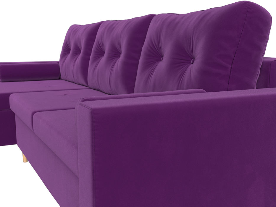 Угловой диван Белфаст левый угол (фиолетовый)