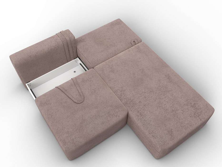 Диван угловой модульный Лига-060 НПБ угол универсальный (tower 05 бежевый)