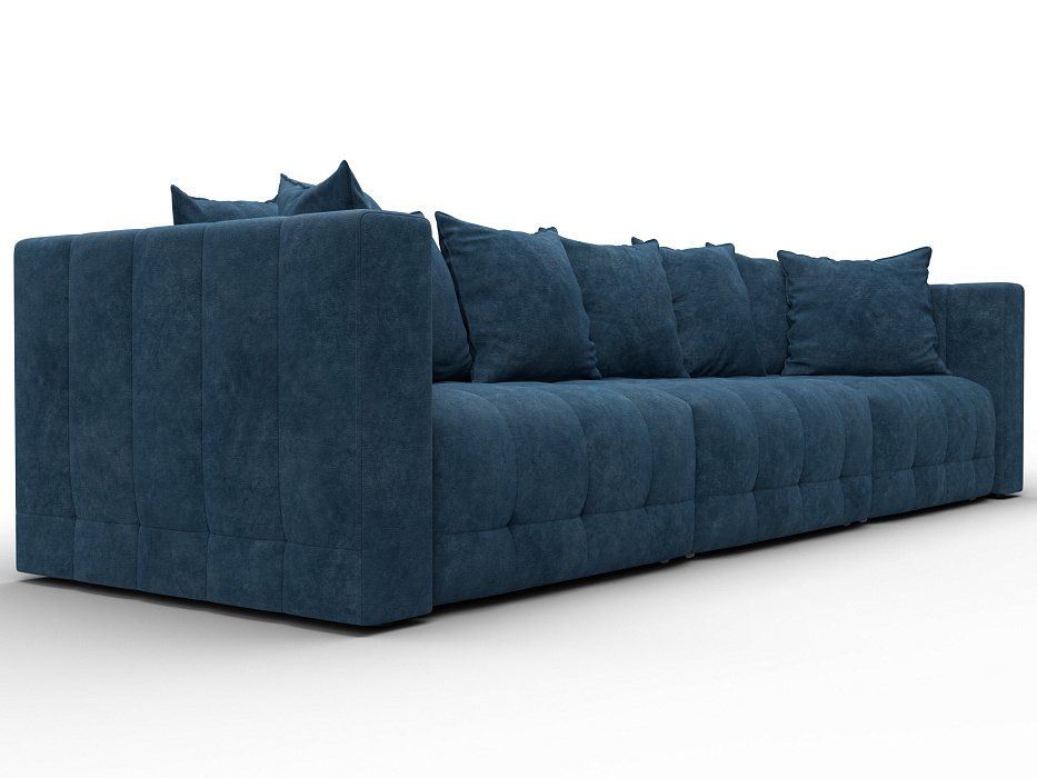 Диван прямой Лига-052 НПБ Лонг (brut 11 синий)