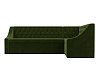 Кухонный угловой диван Мерлин правый угол (зеленый цвет)