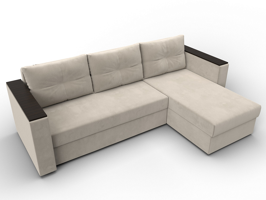 Диван угловой Атланта без стола универсальный угол (бежевый)