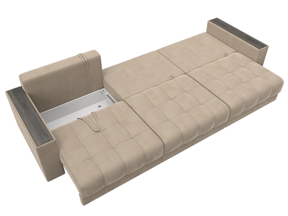 Диван прямой с декором Лига-049 НПБ Лонг (seven 729 бежевый) Диван прямой с декором Лига-049 НПБ Лонг (seven 729 бежевый)