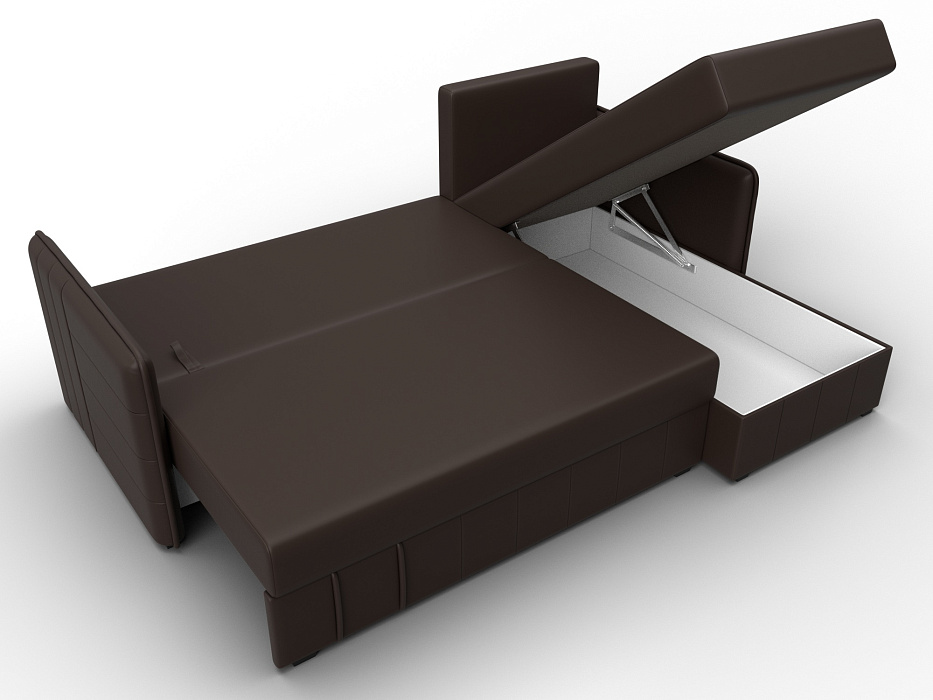 Диван угловой Слим угол универсальный (коричневый)