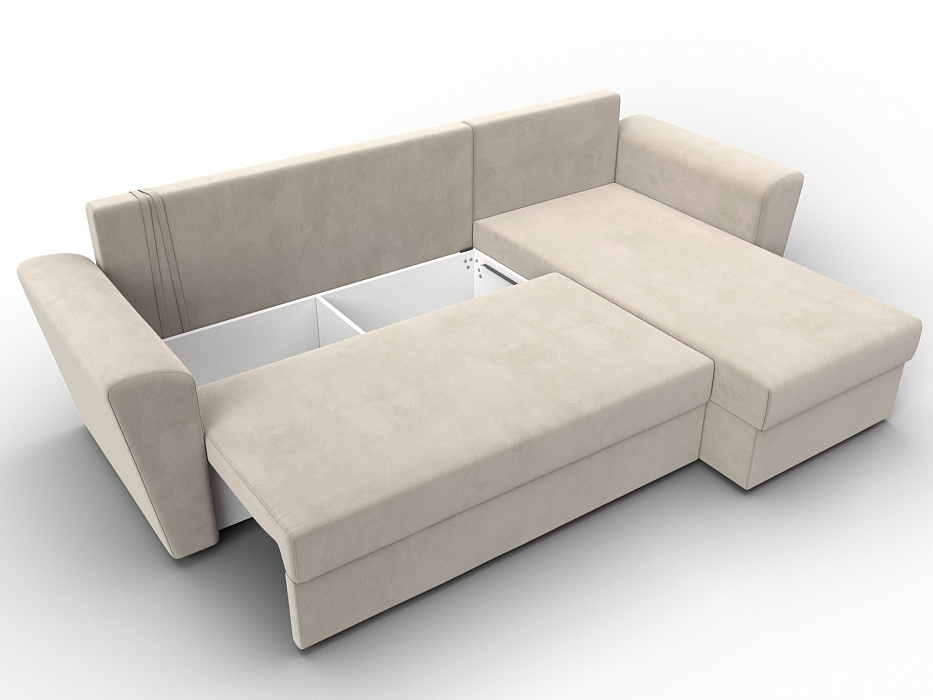 Диван угловой Амстердам Лайт правый угол (бежевый)
