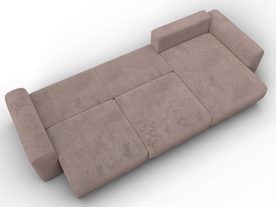 Диван угловой Лига-056 НПБ Лонг угол универсальный (tower 05 бежевый)