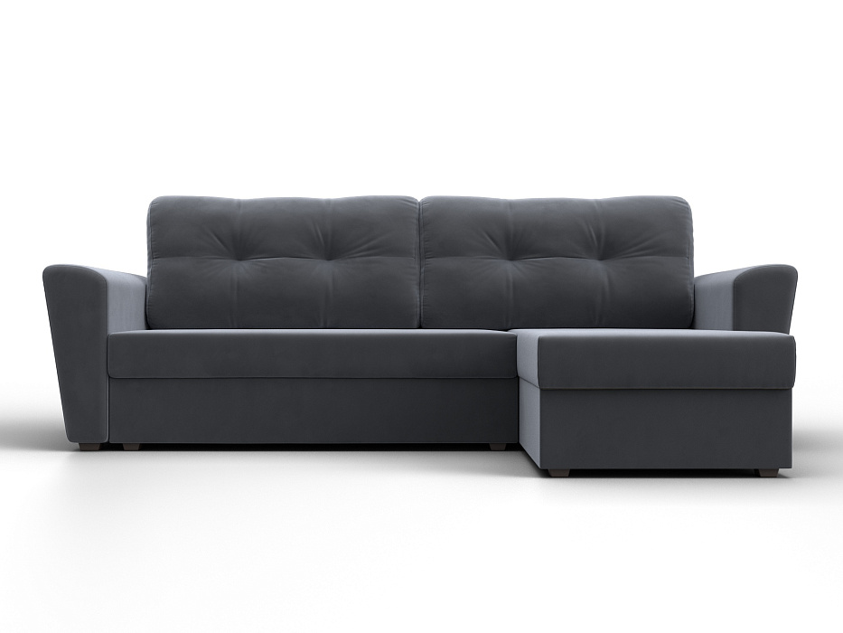 Диван угловой Амстердам Лайт правый угол (seven 17 серый)