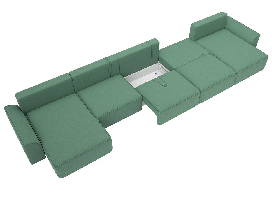 Диван П-образный Лига-048 НПБ МегаЛонг (амур 11 зеленый) Диван П-образный Лига-048 НПБ МегаЛонг (амур 11 зеленый)