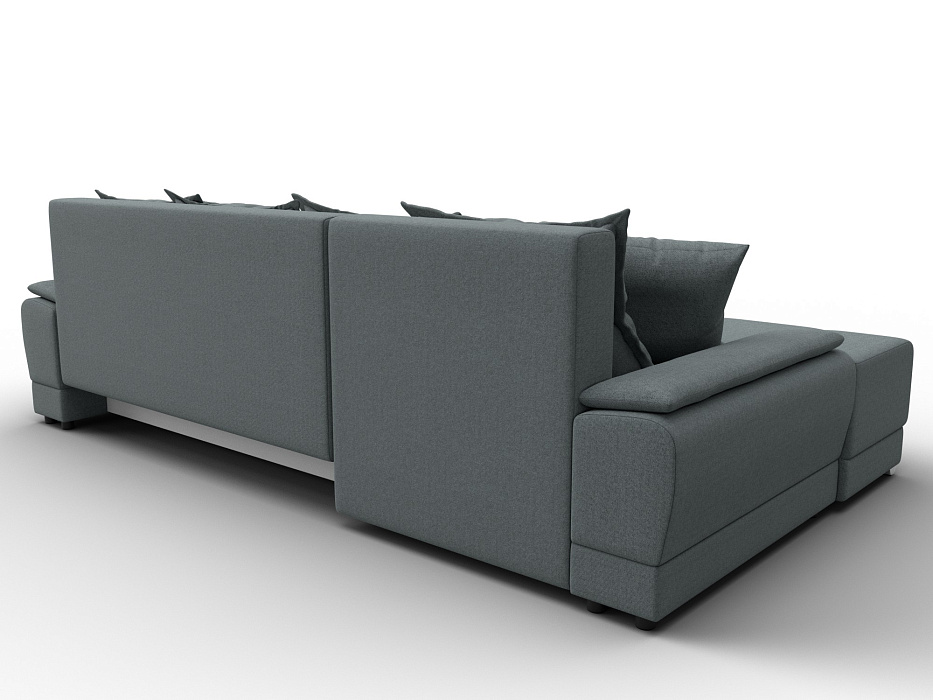 Диван угловой Лига-119 угол левый (амур 07 серый)