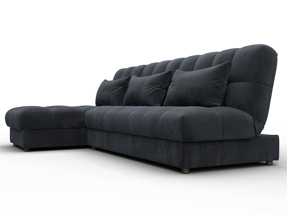 Диван угловой Лига-116 НПБ угол левый (tower 11 темно-серый)