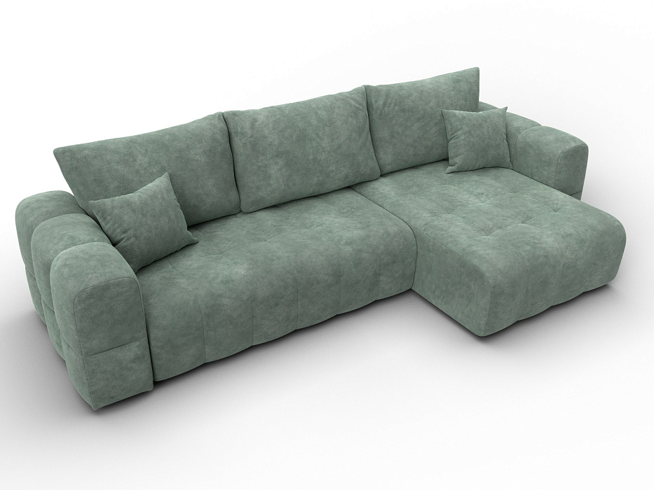 Диван угловой Лига-110 НПБ угол универсальный (brut 08 зеленый)