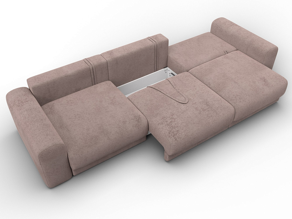 Диван прямой Лига-056 НПБ Лонг (tower 05 бежевый)