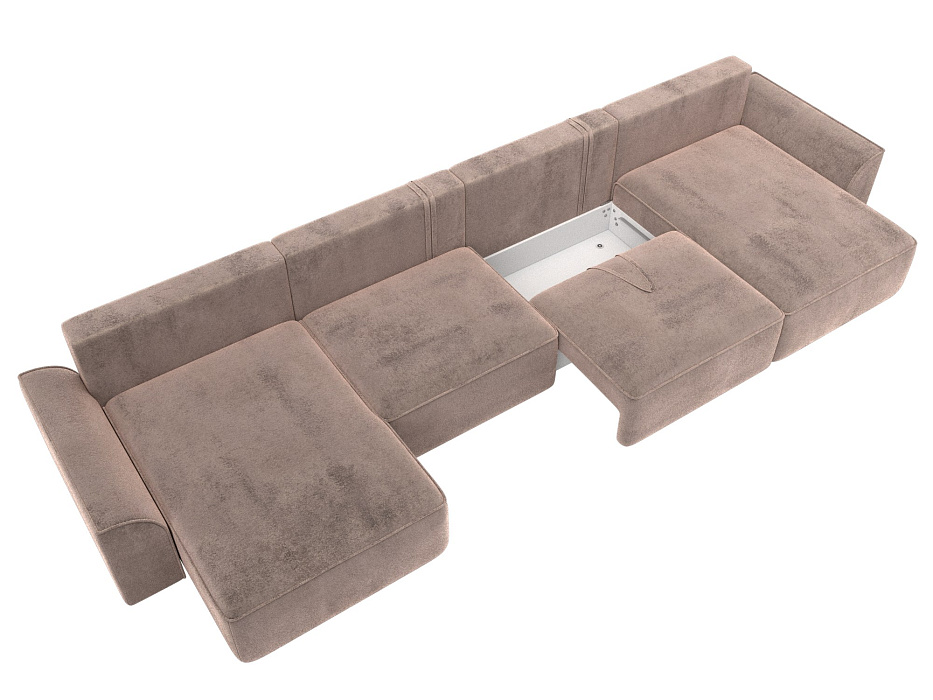 Диван П-образный Лига-048 НПБ лонг (tower 05 бежевый) Диван П-образный Лига-048 НПБ лонг (tower 05 бежевый)