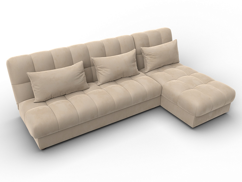 Диван угловой Лига-116 НПБ угол правый (seven 729 бежевый)