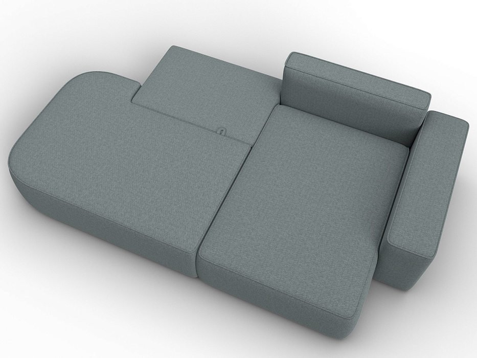 Диван угловой Лига-065 угол правый (амур 07 серый)