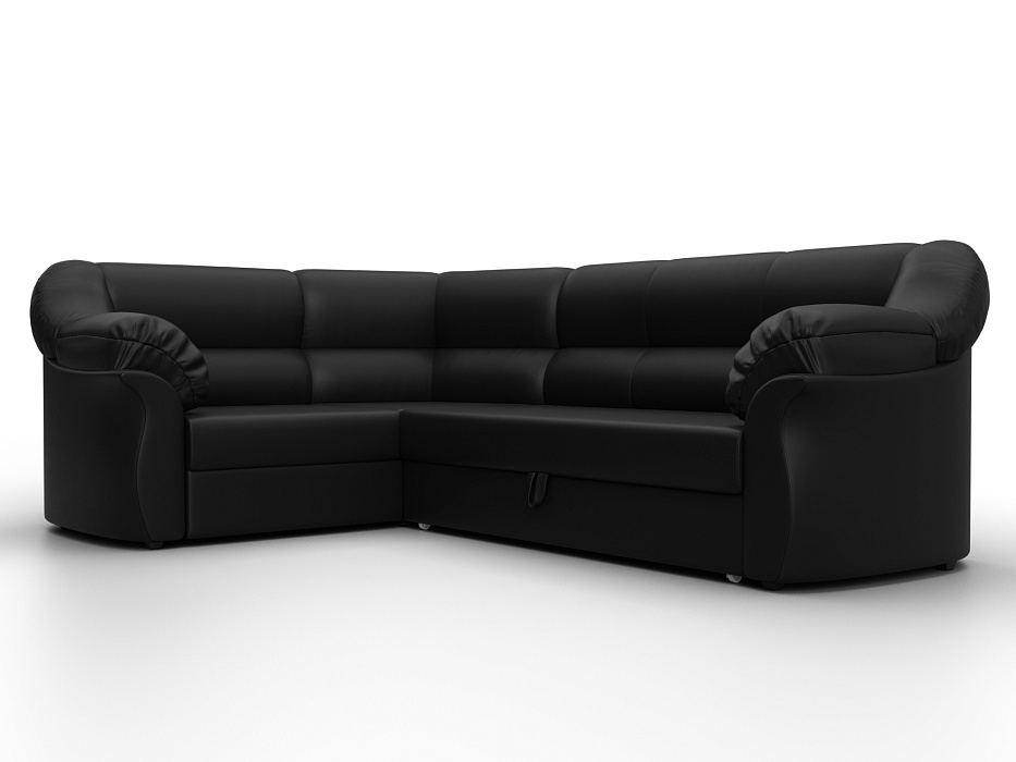 Диван угловой Карнелла левый угол (черный)