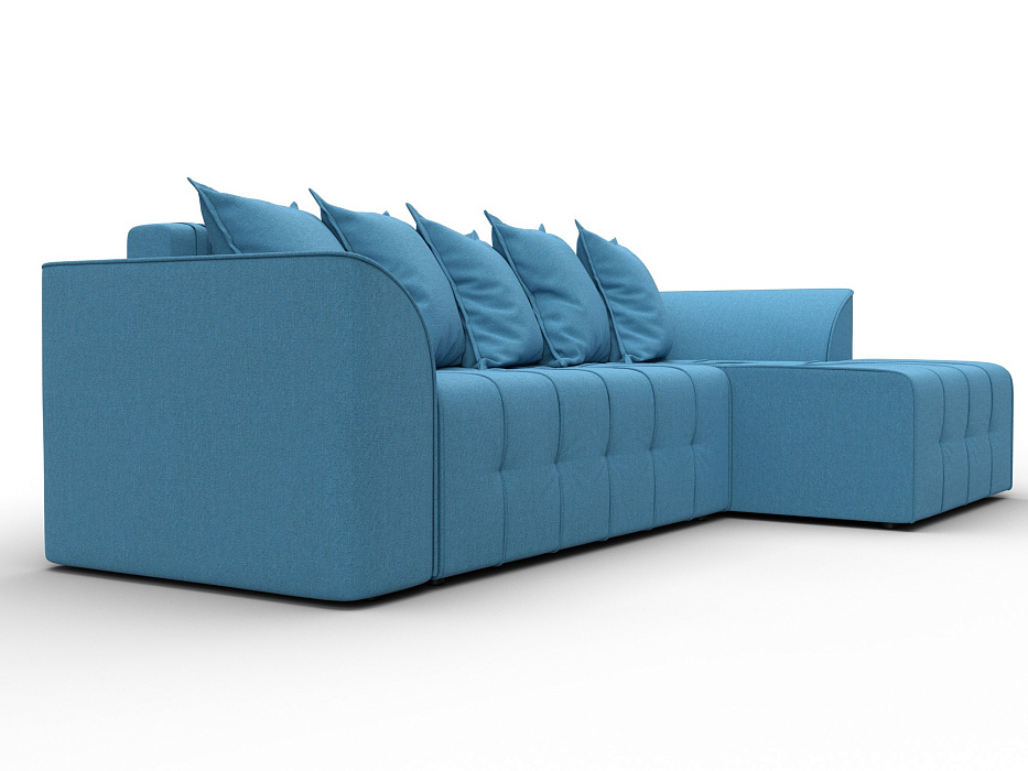 Диван угловой Лига-113 угол правый (амур 10 голубой)