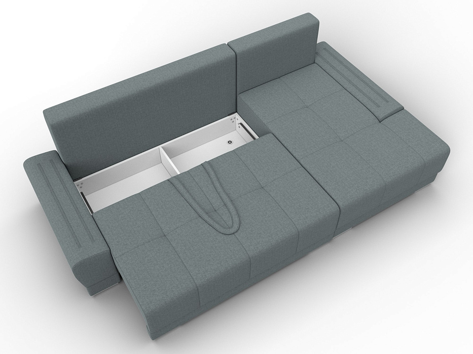 Диван угловой Лига-119 угол правый (амур 07 серый)