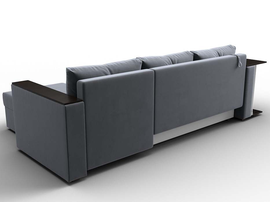 Диван угловой Атланта со столом правый угол (seven 17 серый)