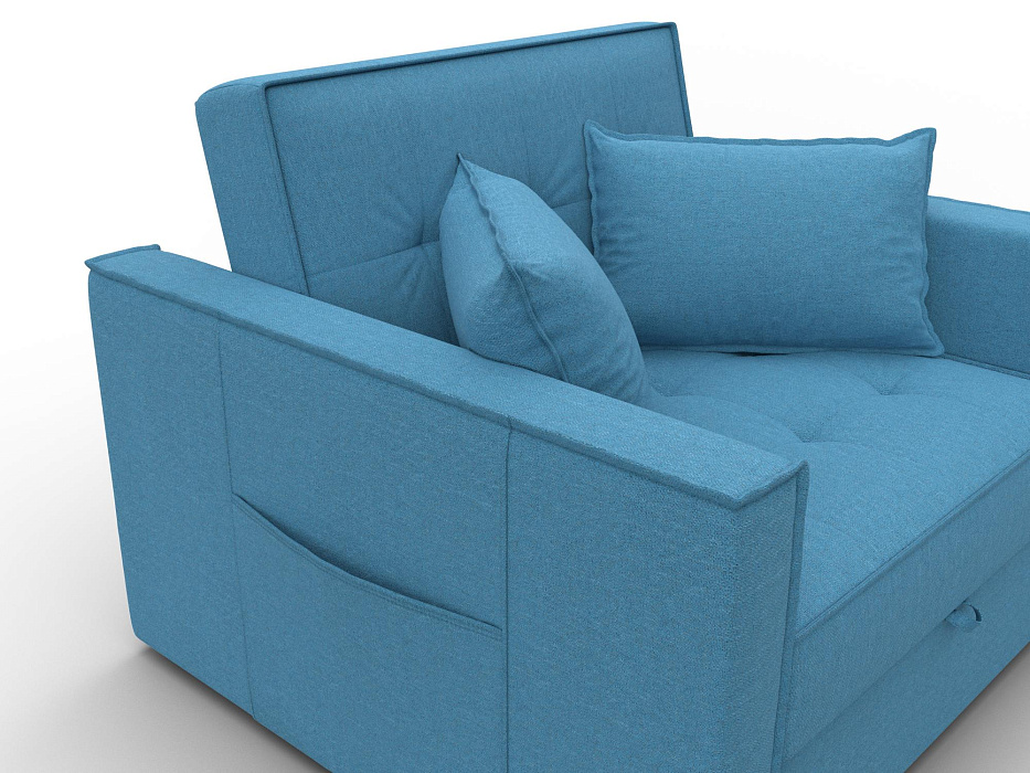 Кресло-кровать Лига-104 (80) (амур 10 голубой)