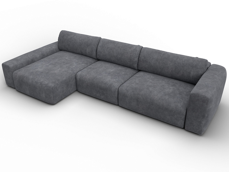 Диван угловой Лига-066 НПБ Лонг угол левый фото в интернет-магазине Лига Диванов