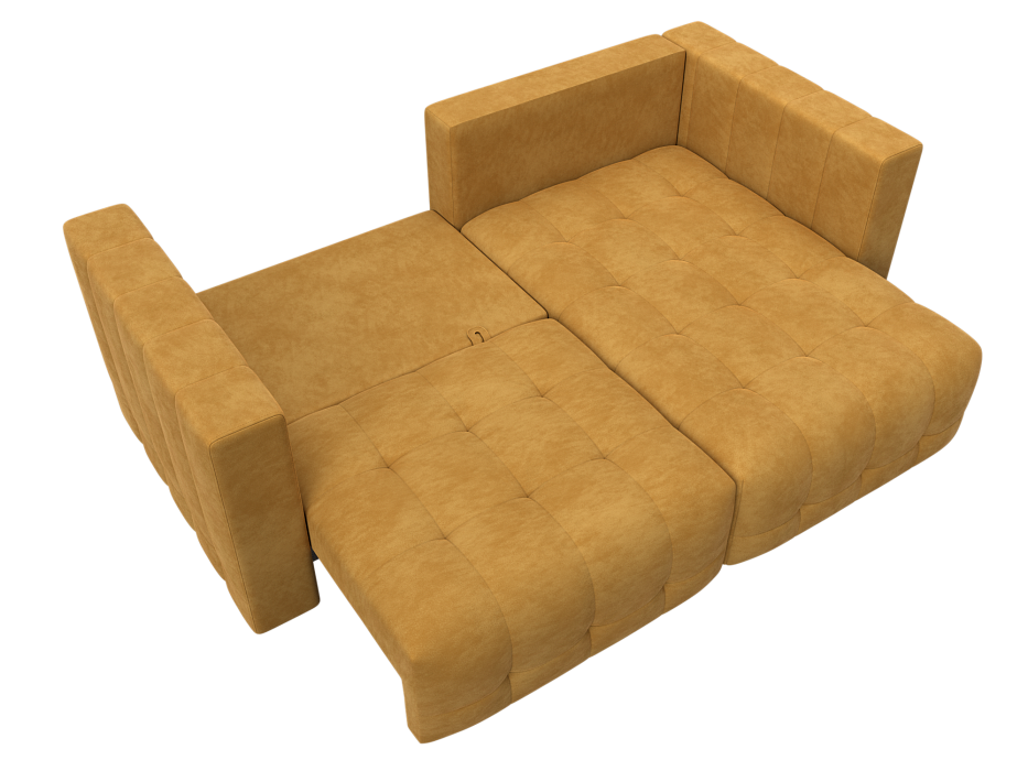 Диван угловой Лига-052 НПБ угол универсальный (brut 10 желтый)