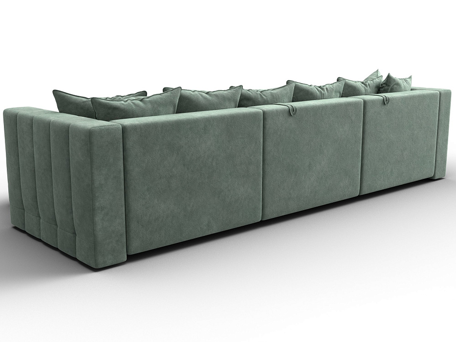 Диван угловой Лига-052 НПБ Лонг угол универсальный (brut 08 зеленый)