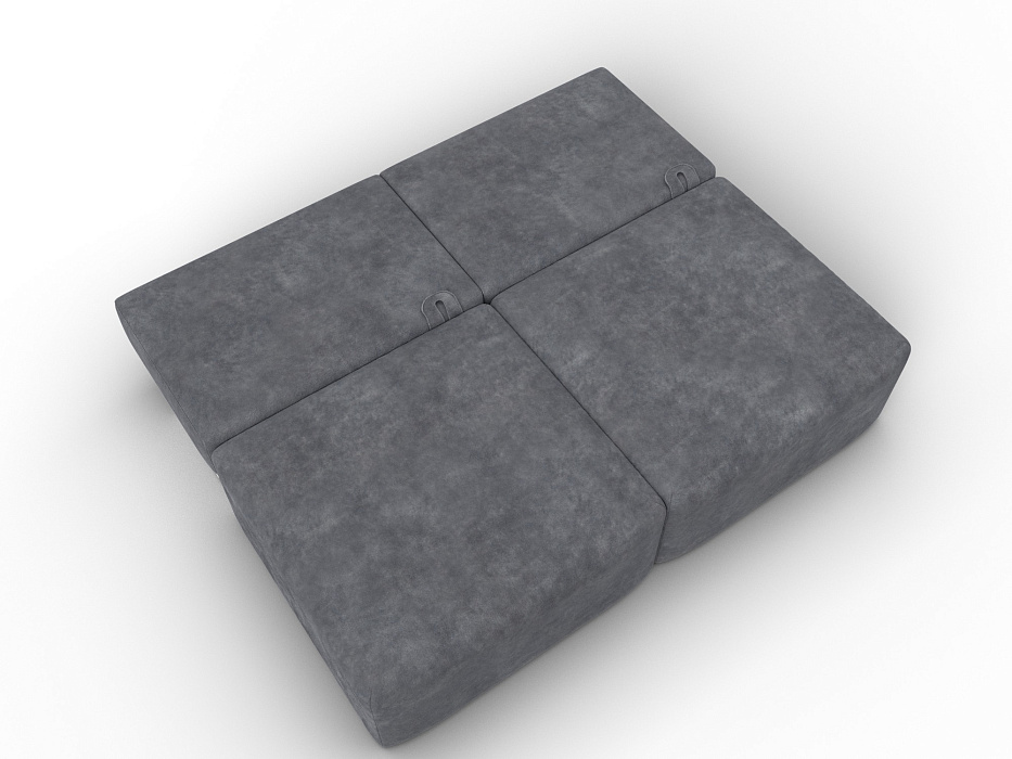 Диван прямой модульный Лига-060 НПБ (brut 16 темно-серый)