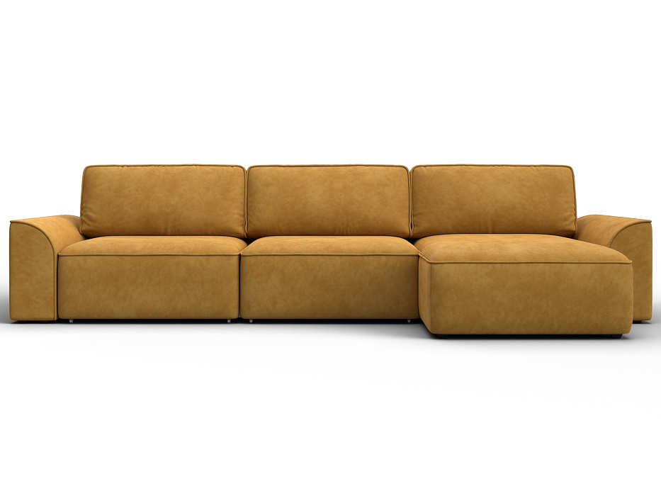 Диван угловой Лига-048 НПБ лонг (brut 10 желтый)