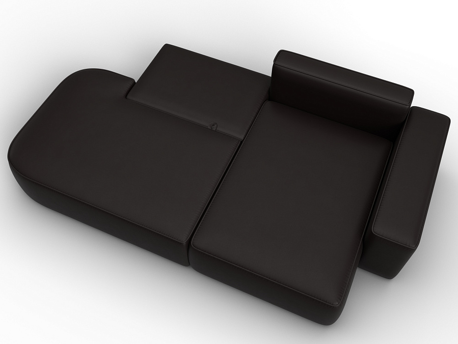 Диван угловой Лига-065 угол правый (grifon 12 коричневый)