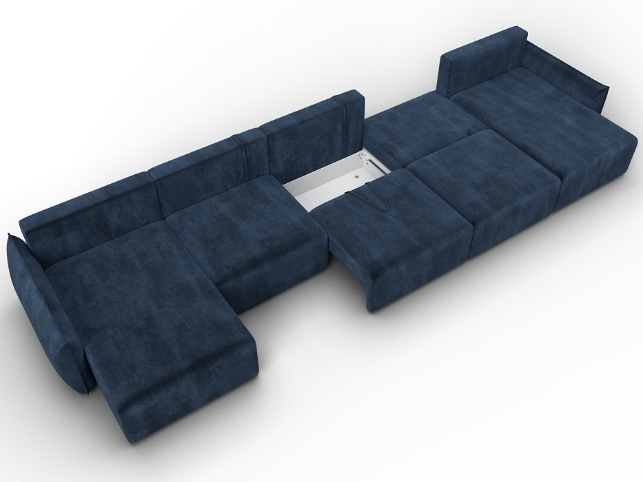 Диван П-образный Лига-051 НПБ МегаЛонг (tower 13 синий)