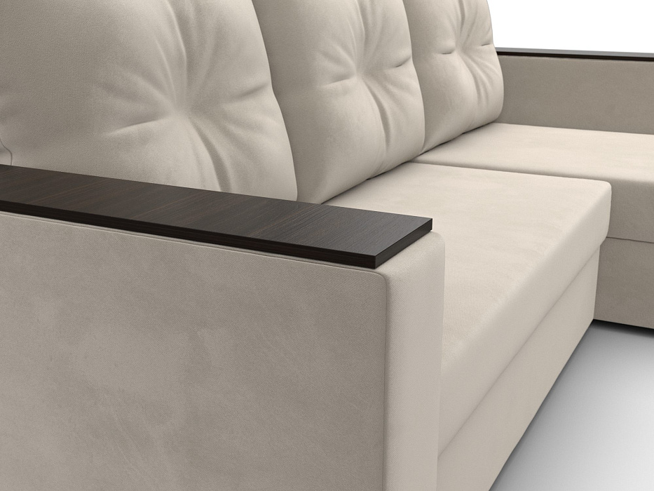 Диван угловой Атланта без стола универсальный угол (бежевый)